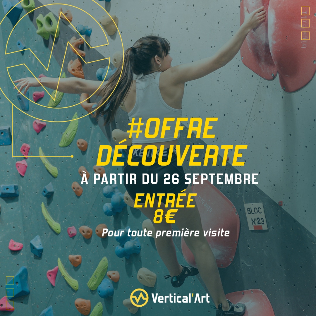 Offre spéciale 1ère visite : Découvrez l'escalade pour 8€ à Vertical'Art Lyon