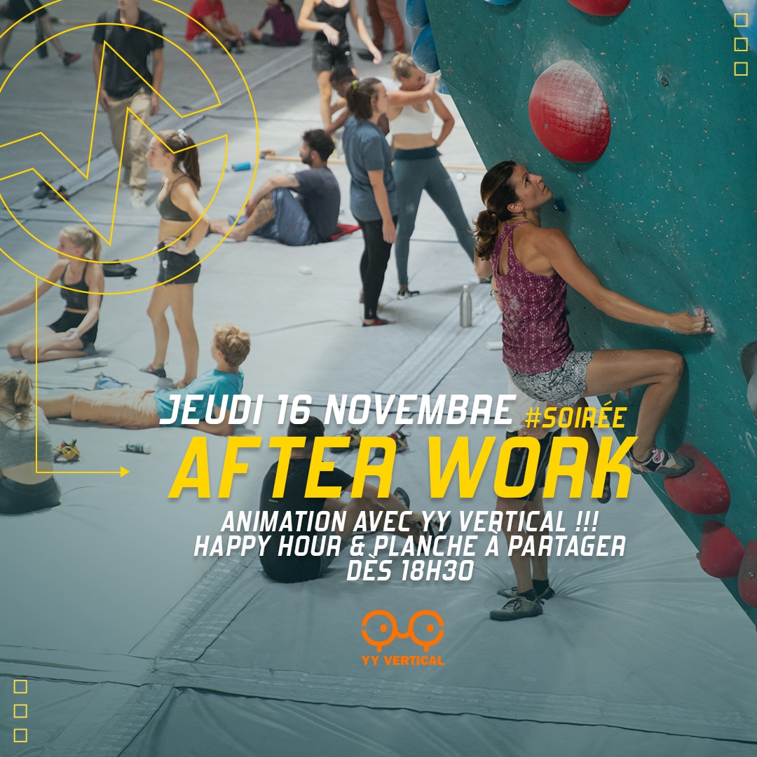 Afterwork & Animation YY Vertical jeudi 16 novembre à Vertical'Art Lyon