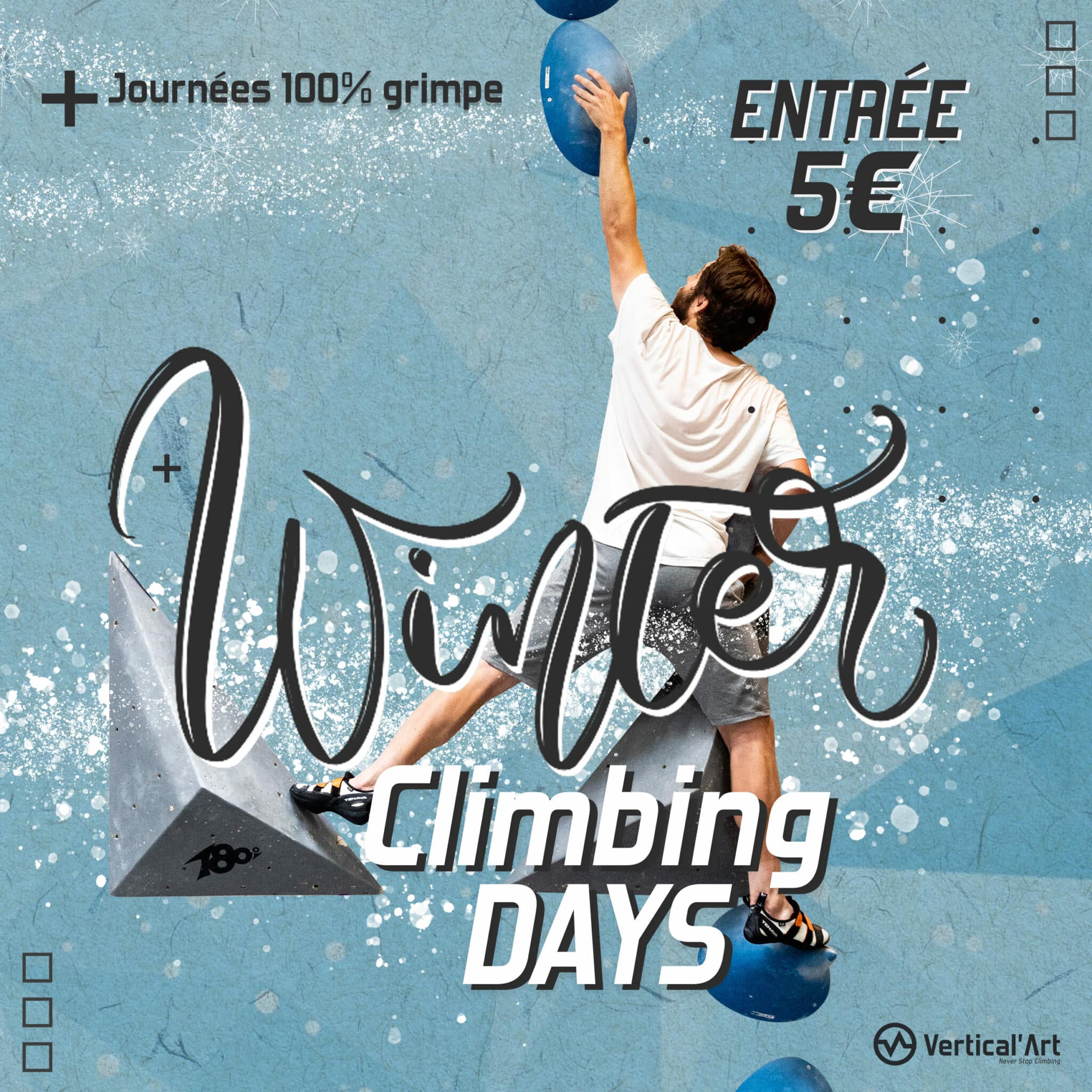 Winter Climbing Days à Vertical’Art Lyon, escalade gratuite pour tous pendant les vacances d'hiver
