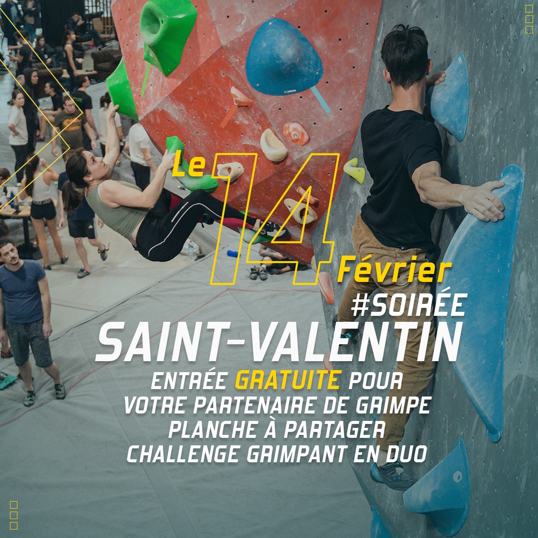 Saint-Valentin à Vertical'Art Lyon mercredi 14 février
