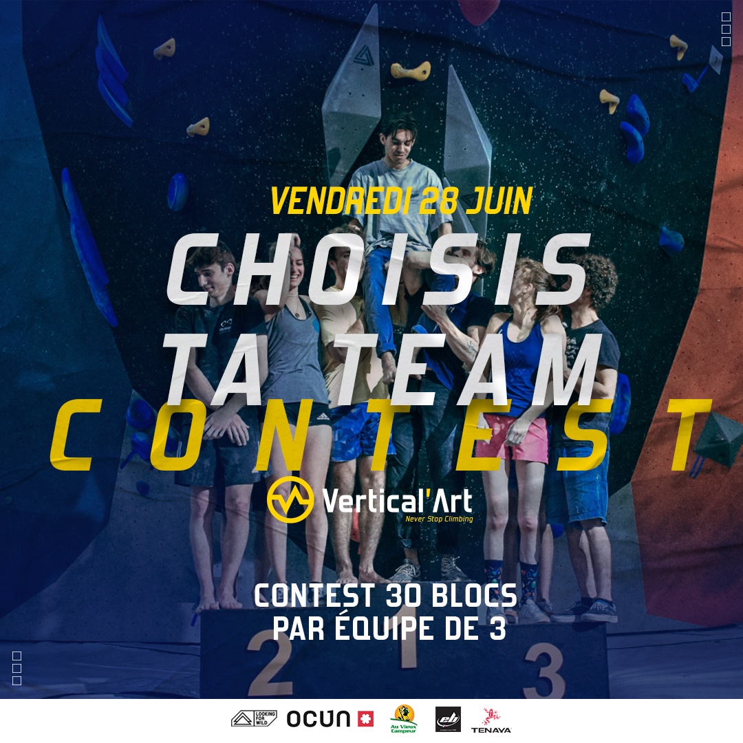 Contest "Choisis ta team" à Vertical'Art Lyon vendredi 28 juin