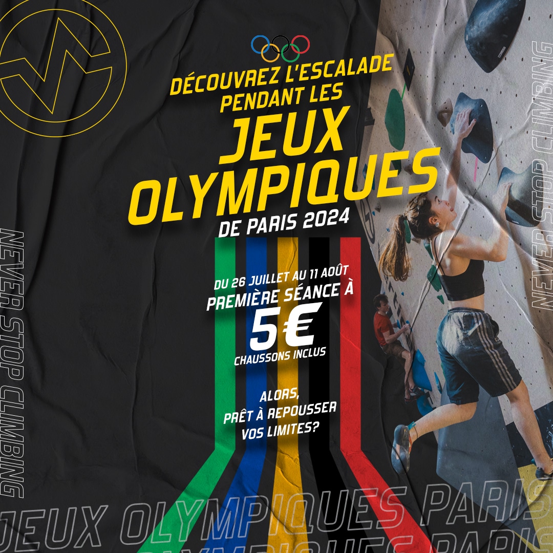 Jeux Olympiques - Offre spéciale 1ère visite : Découvrez l'escalade pour 5€ à Vertical'Art Lyon