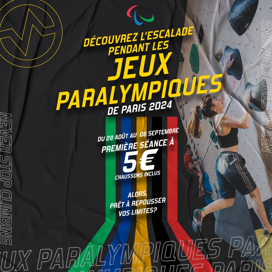 Jeux Paralympiques - Offre spéciale 1ère visite : Découvrez l'escalade pour 5€ à Vertical'Art Lyon